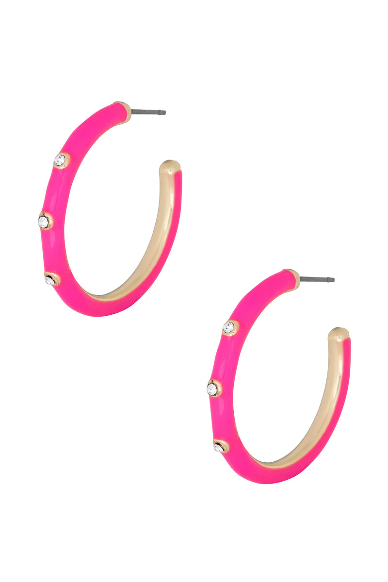 Color Metal Hoop Earring